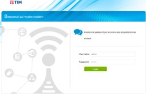 Cambiare password pannello di controllo SMART MODEM