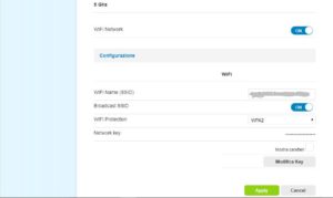 Network key Modifica password Smart Modem